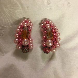 Vintage Japan Earrings Shades of Pink